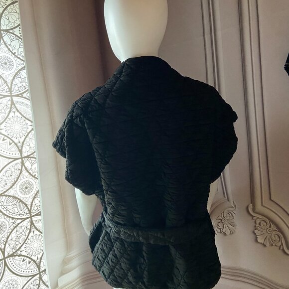 *Cicy Bell* Women's Quilted Puffer Vest Large NWOT Black - Picture 2 of 7